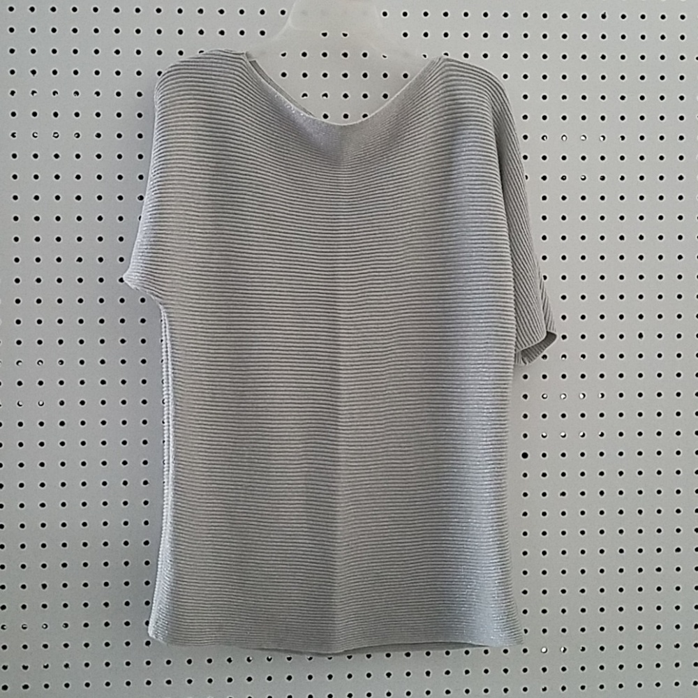 Anne Klein silver doman sleeve sweater